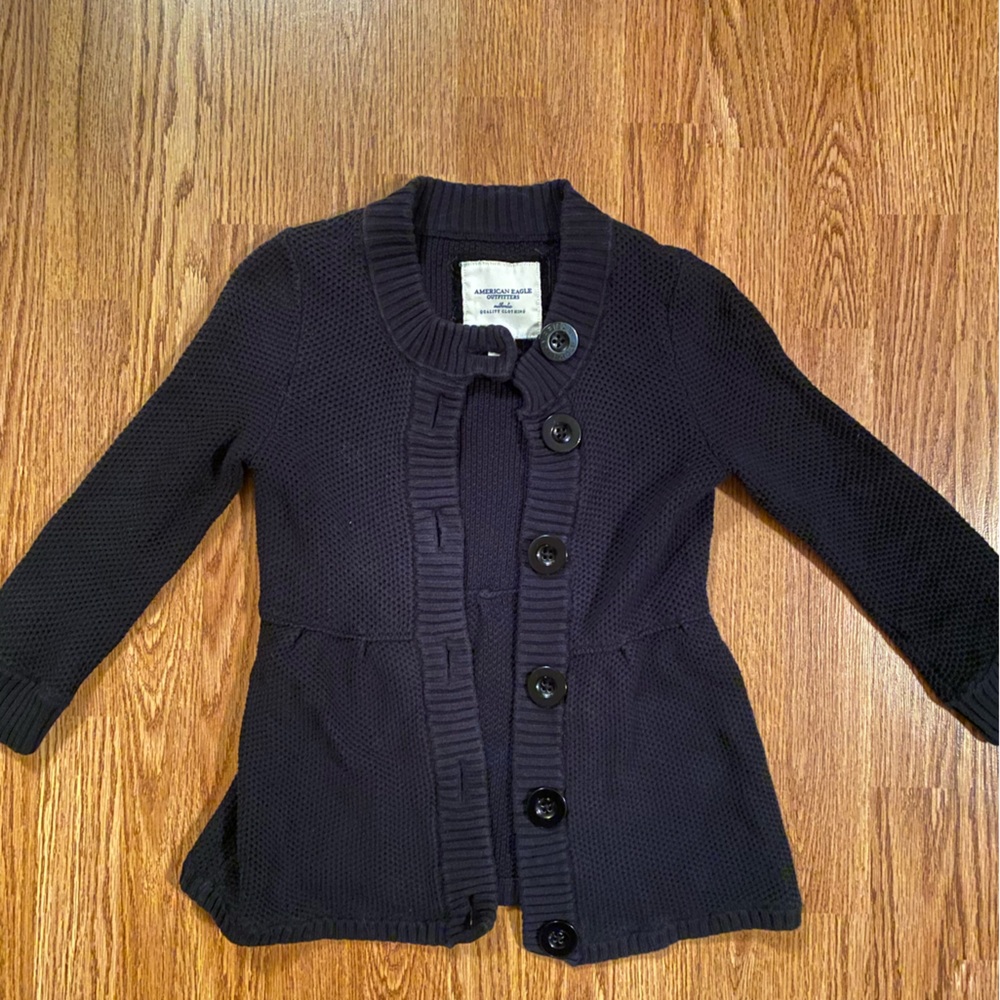 Black Button-Up Cardigan